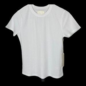 Capulet Jasmine Shiny Babydoll Tee White XS NWOT